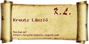 Kreutz László névjegykártya