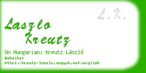 laszlo kreutz business card