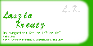 laszlo kreutz business card